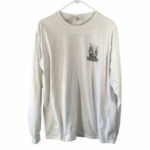 Gildan White Long Sleeve Men's Tee